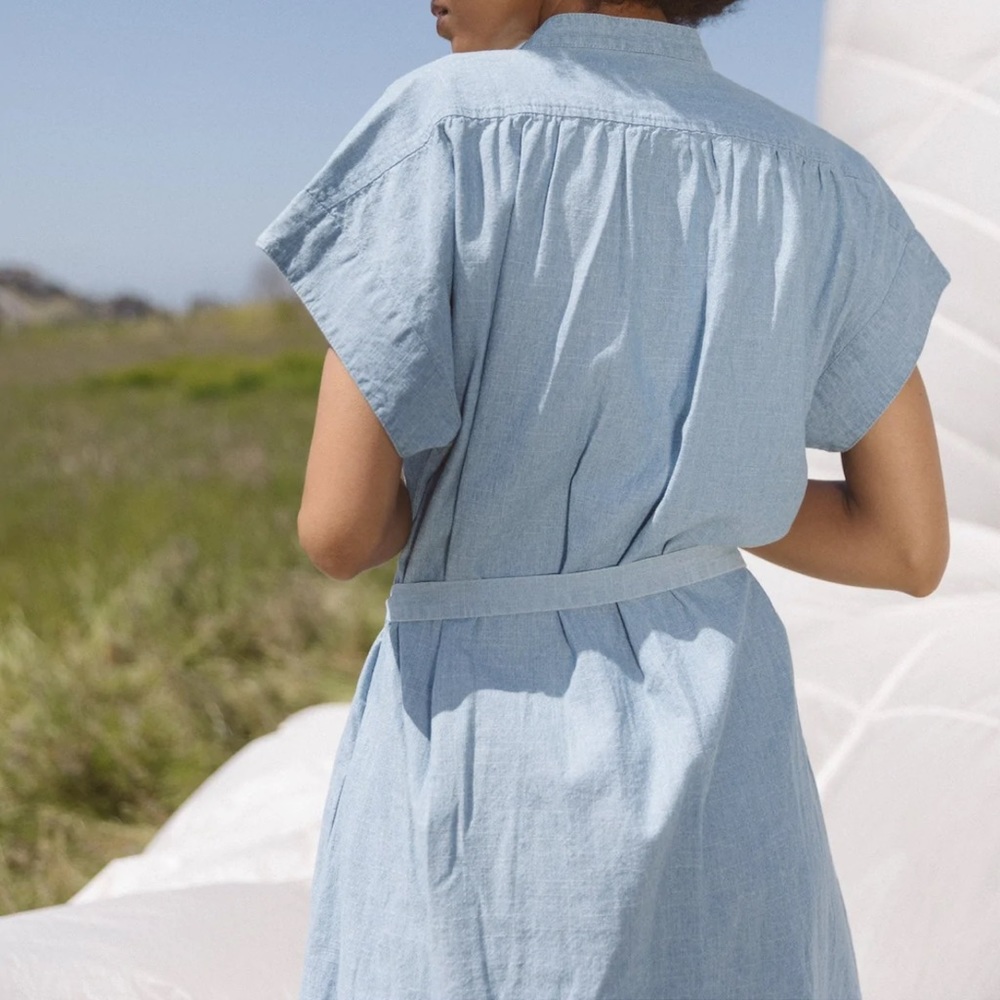Trovata Sky Blue Button-Up Midi Dress - Picture 2 of 5